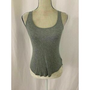 J Crew Womens Solid Gray Scoop Neck Tank Top Xxs